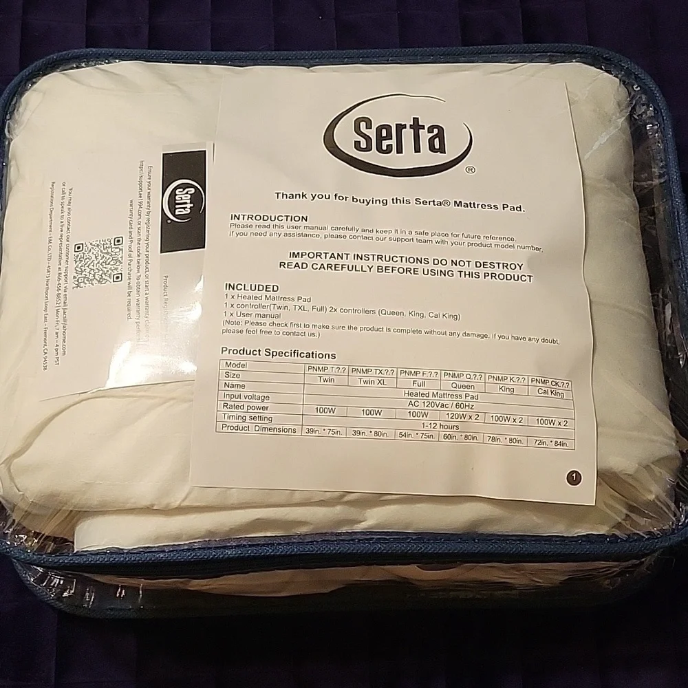 Serta comfortable heated